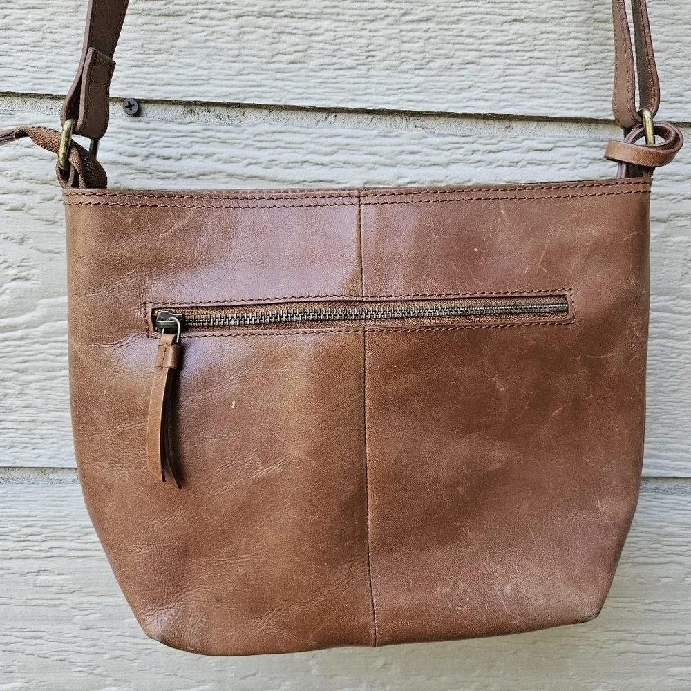 Born brown leather studded crossbody bag - Picture 3 of 12